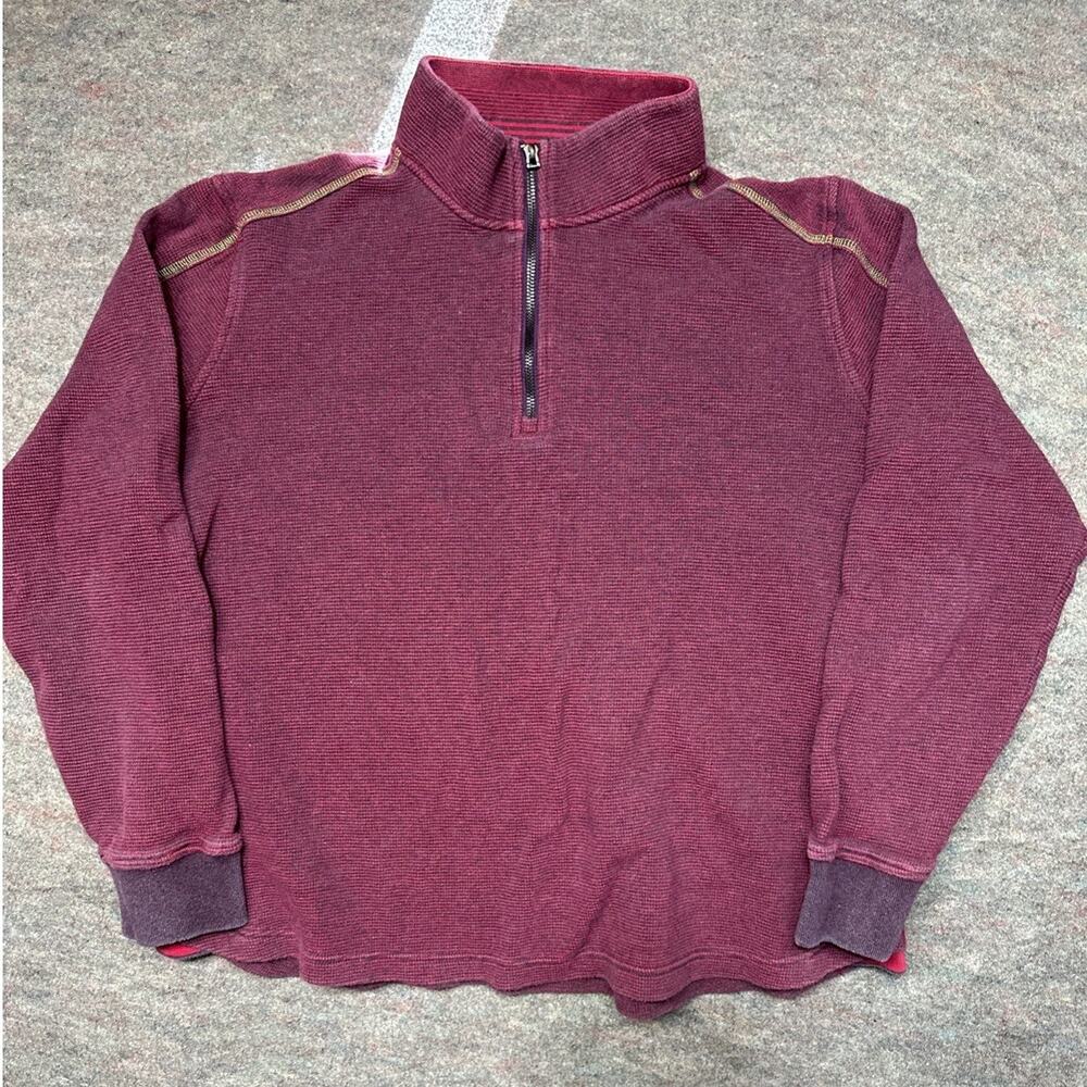 Robert Graham Comstock Knit Pullover Sweater Mens Sz XL Long Sleeve 1/4 Zip